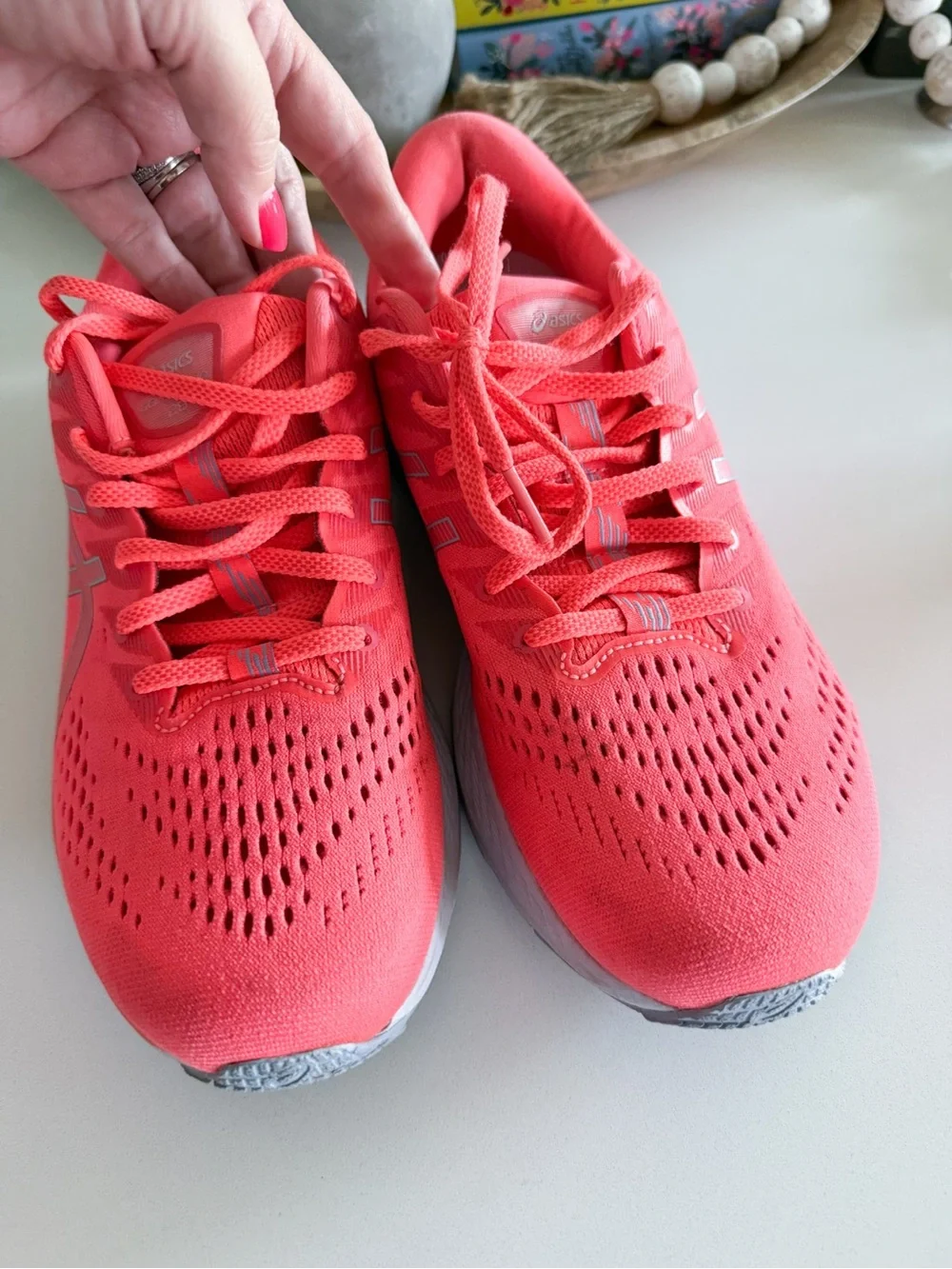 ASICS Women's Athletic Running Shoes in Coral